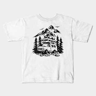 Camping Adventure - Wanderlust - Travel Lover Kids T-Shirt